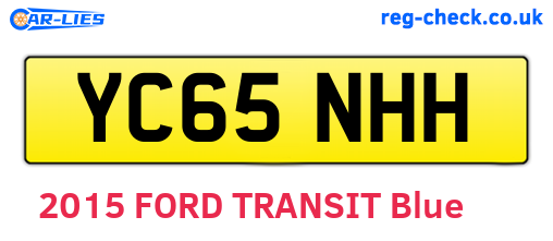 YC65NHH are the vehicle registration plates.