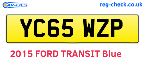 YC65WZP are the vehicle registration plates.