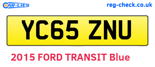 YC65ZNU are the vehicle registration plates.