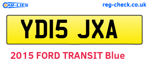 YD15JXA are the vehicle registration plates.