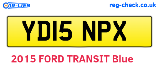 YD15NPX are the vehicle registration plates.