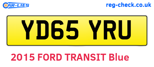 YD65YRU are the vehicle registration plates.