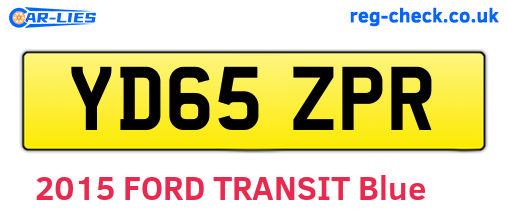 YD65ZPR are the vehicle registration plates.