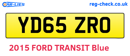 YD65ZRO are the vehicle registration plates.