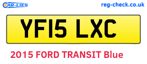 YF15LXC are the vehicle registration plates.