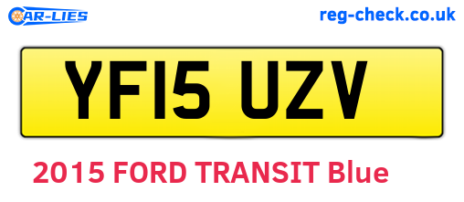 YF15UZV are the vehicle registration plates.