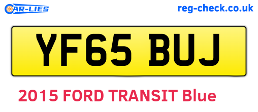 YF65BUJ are the vehicle registration plates.