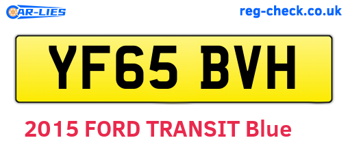 YF65BVH are the vehicle registration plates.