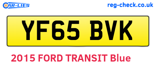 YF65BVK are the vehicle registration plates.