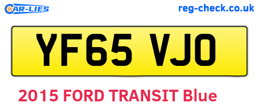 YF65VJO are the vehicle registration plates.
