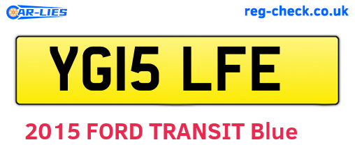 YG15LFE are the vehicle registration plates.
