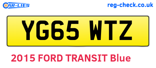YG65WTZ are the vehicle registration plates.