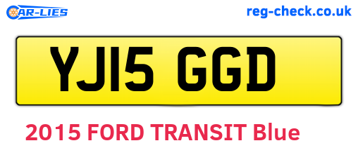YJ15GGD are the vehicle registration plates.