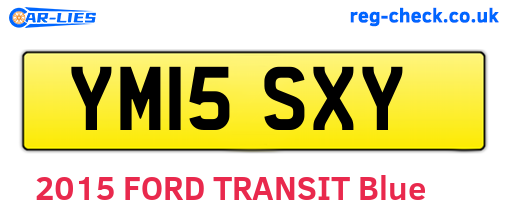 YM15SXY are the vehicle registration plates.