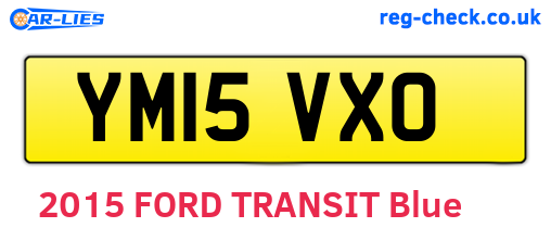 YM15VXO are the vehicle registration plates.