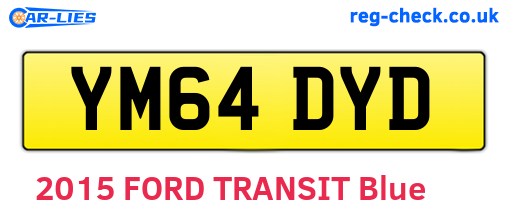 YM64DYD are the vehicle registration plates.