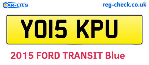 YO15KPU are the vehicle registration plates.