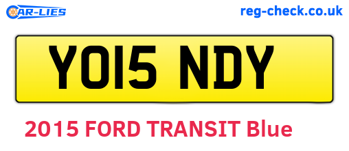 YO15NDY are the vehicle registration plates.