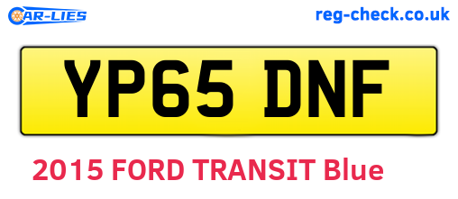 YP65DNF are the vehicle registration plates.