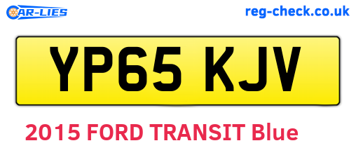 YP65KJV are the vehicle registration plates.