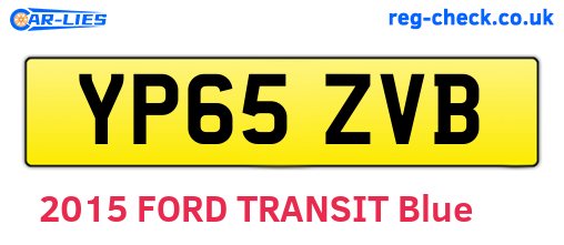 YP65ZVB are the vehicle registration plates.
