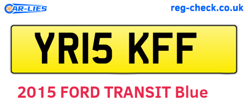 YR15KFF are the vehicle registration plates.