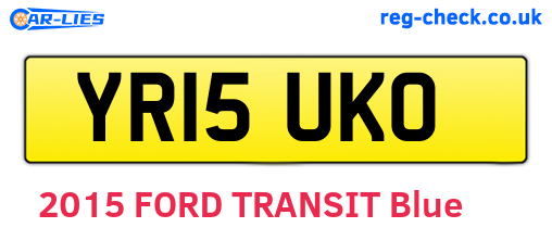 YR15UKO are the vehicle registration plates.