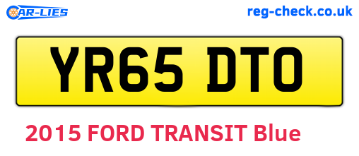 YR65DTO are the vehicle registration plates.