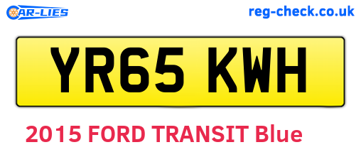 YR65KWH are the vehicle registration plates.