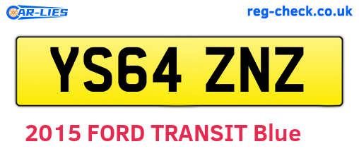 YS64ZNZ are the vehicle registration plates.