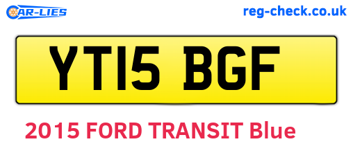 YT15BGF are the vehicle registration plates.