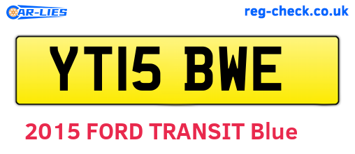 YT15BWE are the vehicle registration plates.