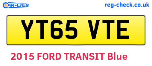 YT65VTE are the vehicle registration plates.
