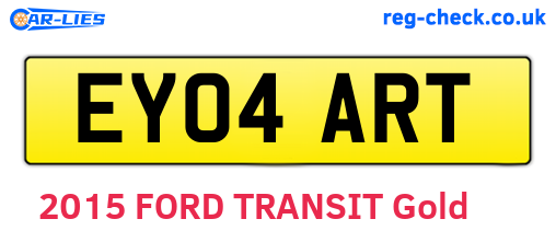 EY04ART are the vehicle registration plates.