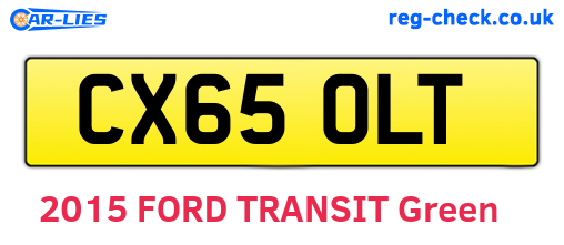 CX65OLT are the vehicle registration plates.