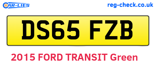 DS65FZB are the vehicle registration plates.