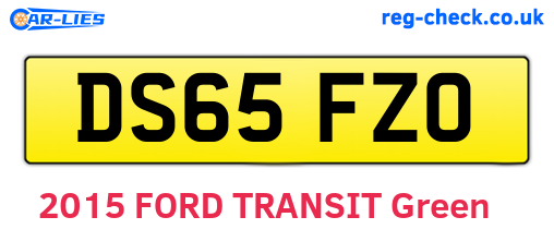 DS65FZO are the vehicle registration plates.