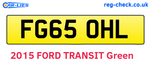 FG65OHL are the vehicle registration plates.