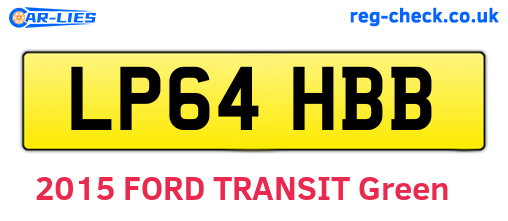 LP64HBB are the vehicle registration plates.