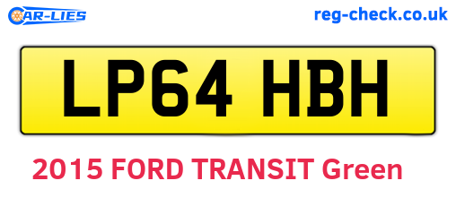 LP64HBH are the vehicle registration plates.