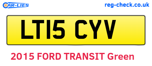 LT15CYV are the vehicle registration plates.