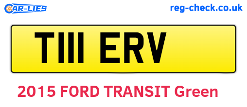 T111ERV are the vehicle registration plates.
