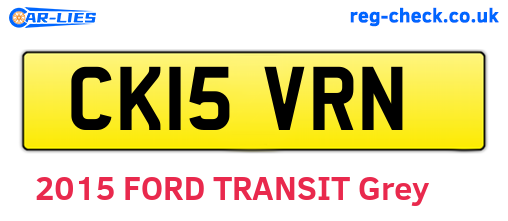 CK15VRN are the vehicle registration plates.