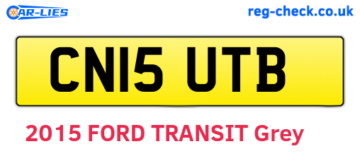 CN15UTB are the vehicle registration plates.