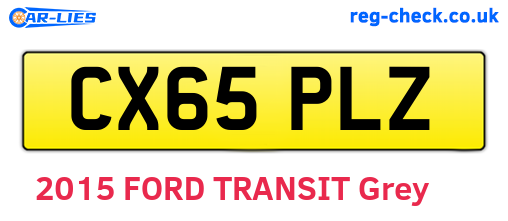 CX65PLZ are the vehicle registration plates.
