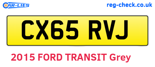CX65RVJ are the vehicle registration plates.