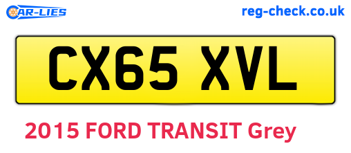 CX65XVL are the vehicle registration plates.