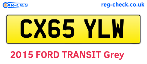 CX65YLW are the vehicle registration plates.