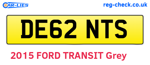 DE62NTS are the vehicle registration plates.