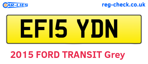 EF15YDN are the vehicle registration plates.